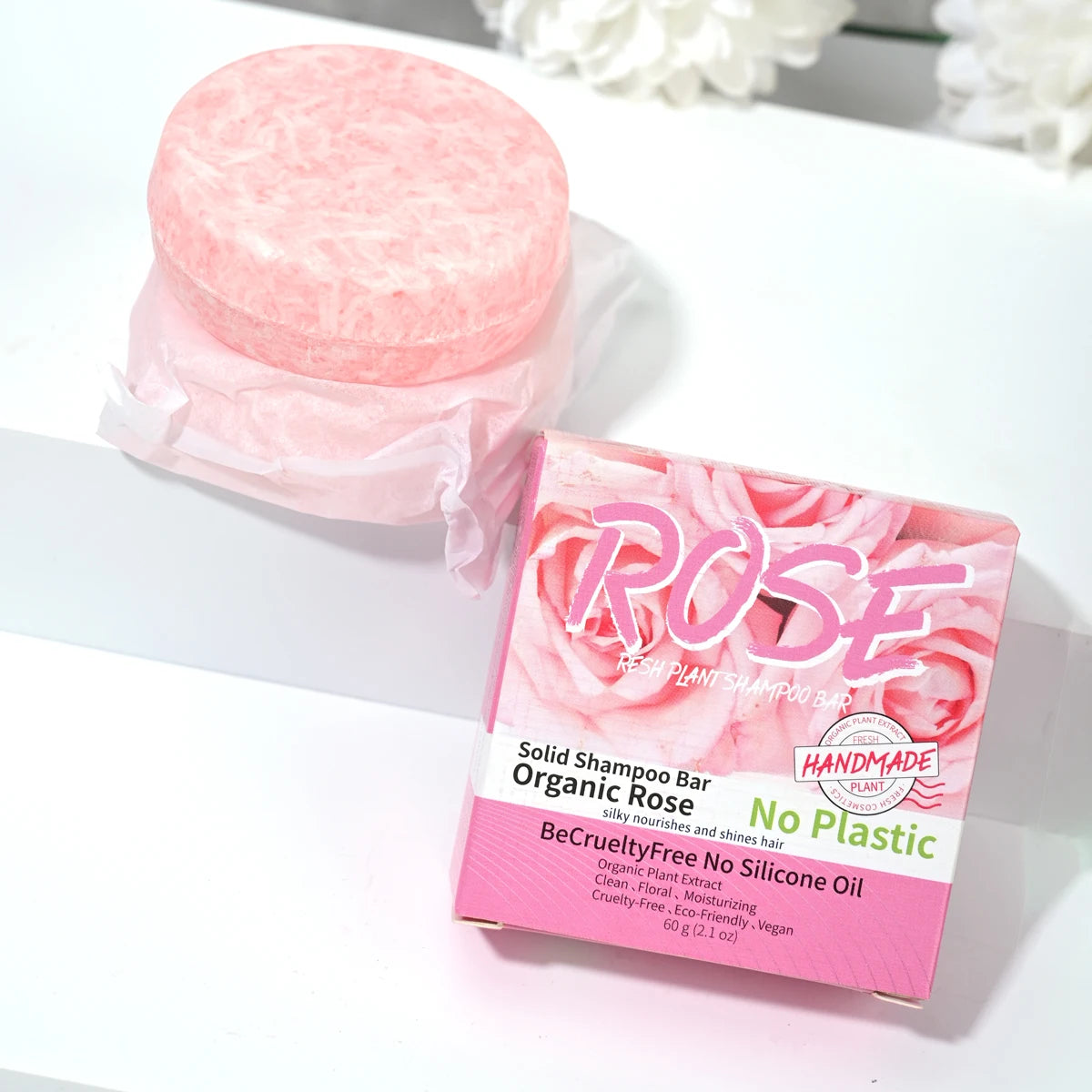 Pink Rose Essential Oil Shampoo Soap