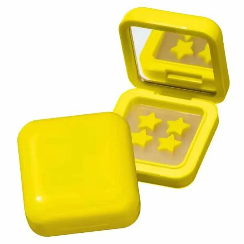 Yellow Star Acne Patches with Mirror Storage Box