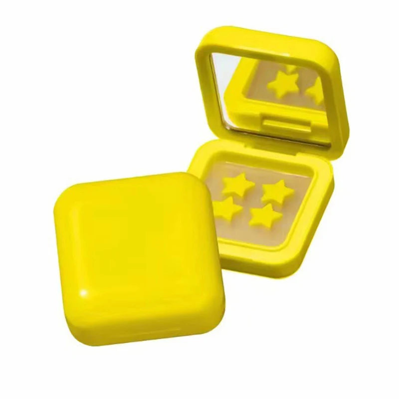 Yellow Star Acne Patches with Mirror Storage Box