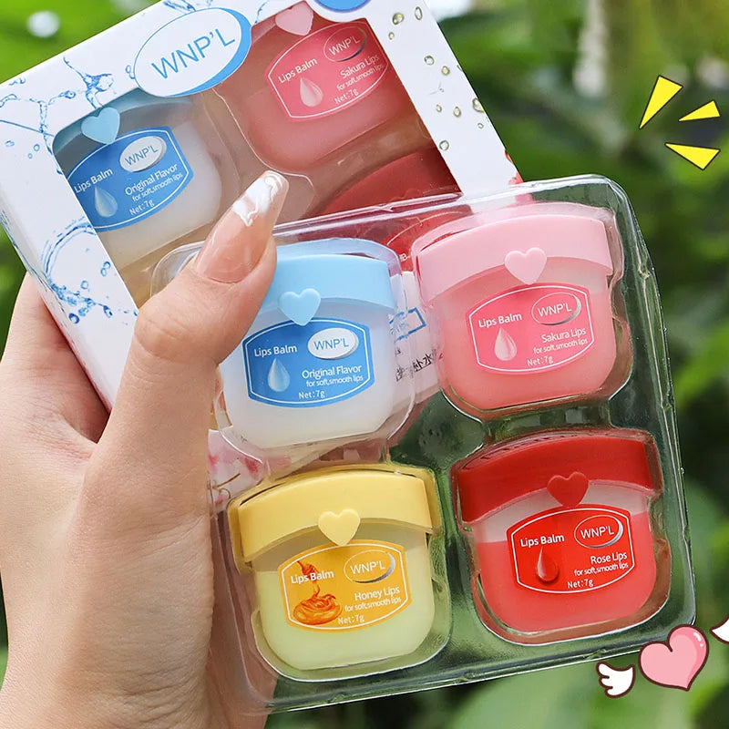 4/6/8pc Plant-Based Moisturizing Lip Balm Set