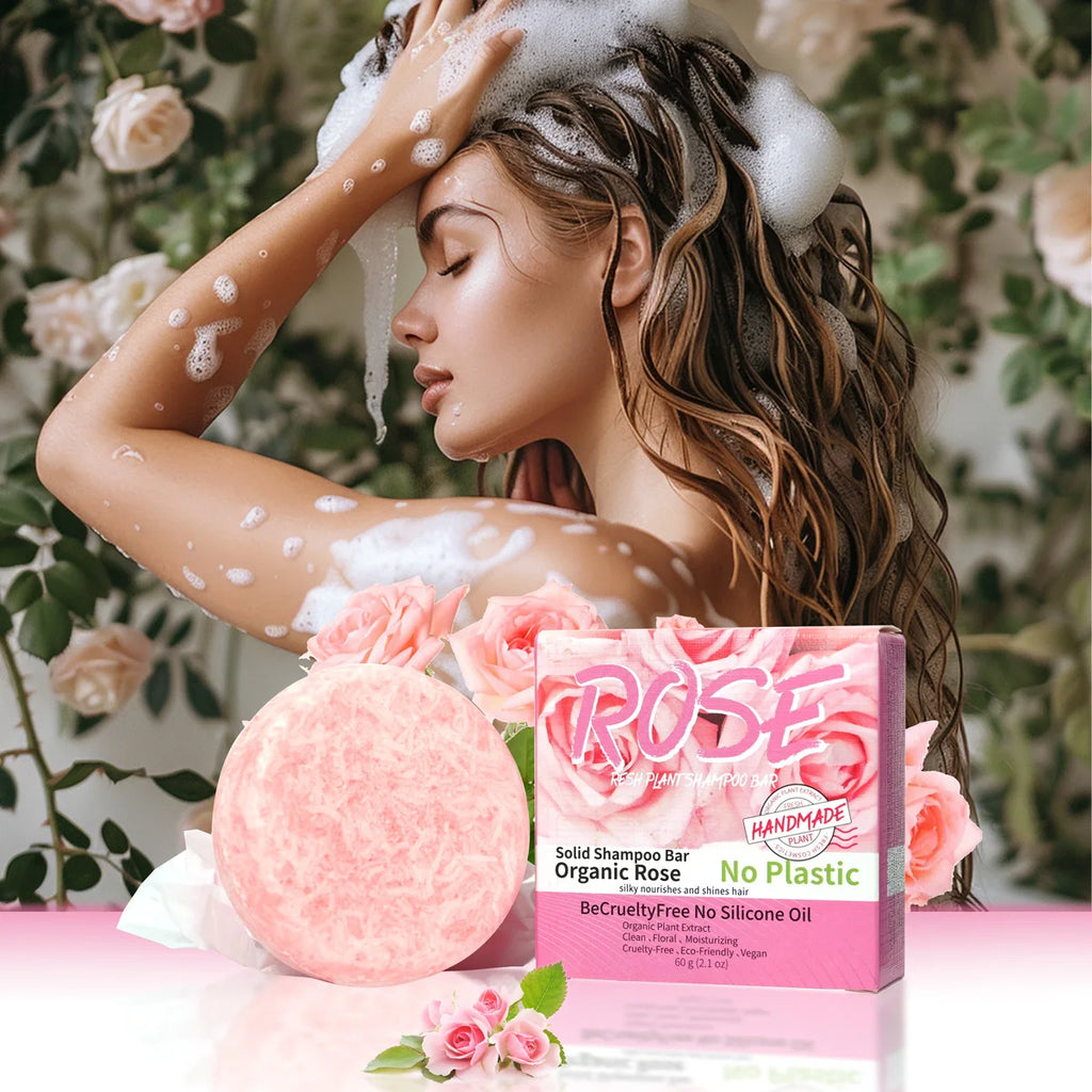 Pink Rose Essential Oil Shampoo Soap