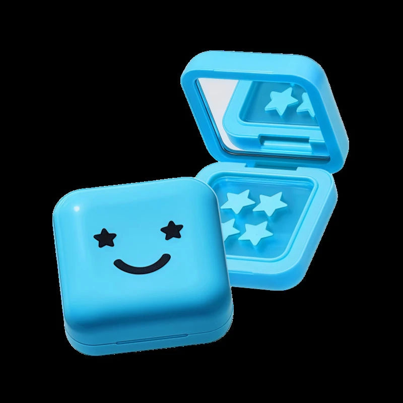 Yellow Star Acne Patches with Mirror Storage Box