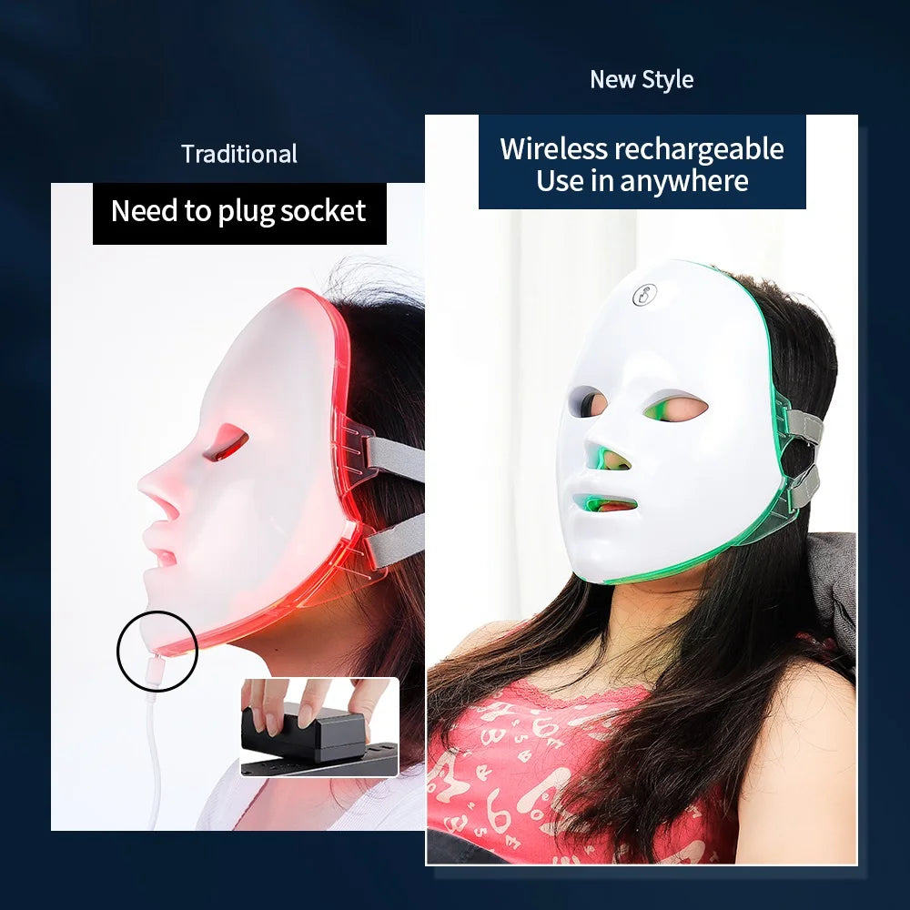 Rechargeable 7-Color LED Photon Face Mask