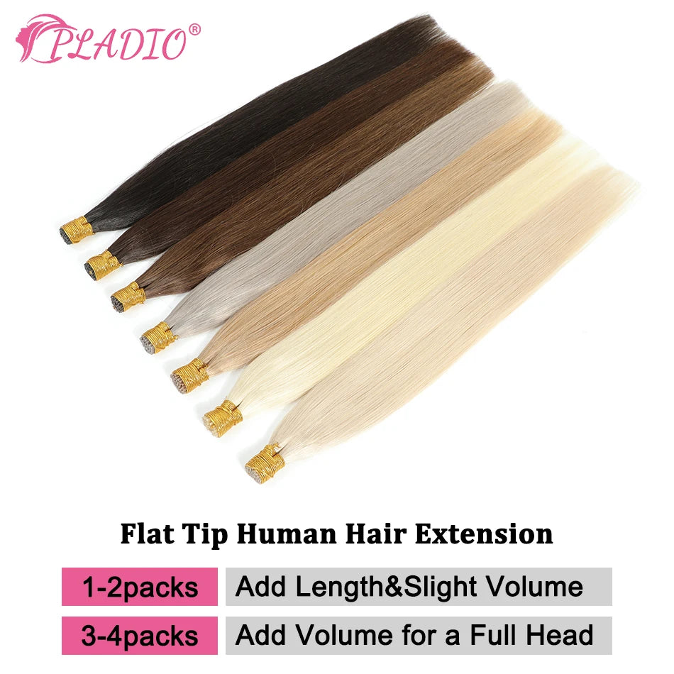 PLADIO I Tip Echthaar Extensions Keratinkapsel 12-26 Zoll