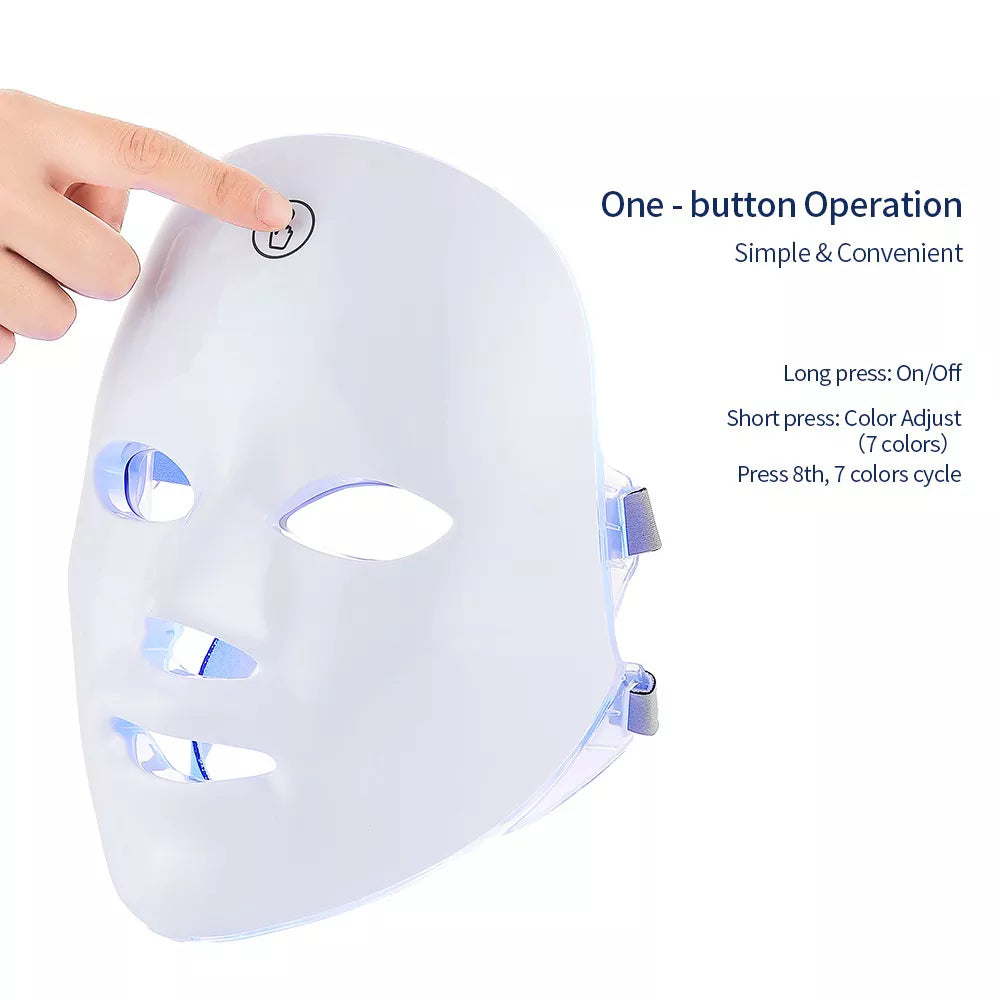 Rechargeable 7-Color LED Photon Face Mask