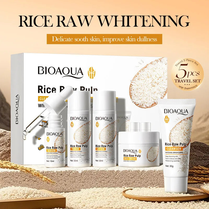 BIOAQUA Rice Brightening Hydrating Skincare Set