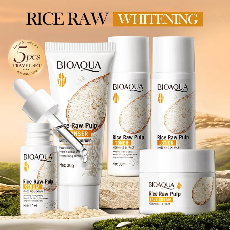 BIOAQUA Rice Brightening Hydrating Skincare Set