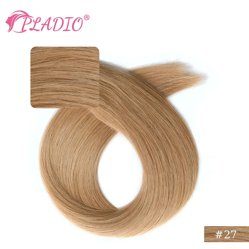 PLADIO I Tip Echthaar Extensions Keratinkapsel 12-26 Zoll